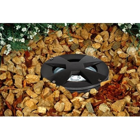 Dabmar Lighting Dabmar Lighting LV307-B-MR Cast Aluminum Drive Over In-Ground Well Light ; Black LV307-B-MR